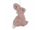 Růžový plyšový závěsný velikonoční králíček s kytičkou Magiccal - 7*3*10 cm Clayre & Eef