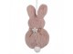 Růžový plyšový závěsný velikonoční králíček s kytičkou Magiccal - 6*2*11 cm Clayre & Eef