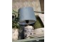 Bílo modrá stolní lampa s ptáčky - Ø 25*41 cm / E27 Clayre & Eef