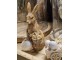 Dekorace socha králík s vajíčkem a kuřátky - 9*7*14 cm Clayre & Eef