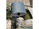 Bílo modrá stolní lampa s ptáčky - Ø 25*41 cm / E27 Clayre & Eef