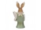 Dekorace zaječí paní v zelené vestičce - 16*13*30 cm Clayre & Eef