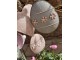 Šedé antik plechové závěsné vajíčko s květy - 10*2*8 cm Clayre & Eef