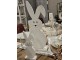 Bílá antik dekorativní dřevěná figurka králík - 10*5*26 cm Clayre & Eef