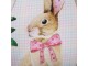 Růžový károvaný polštář s králíčky Rabbio - 45*15*35cm Mars & More 