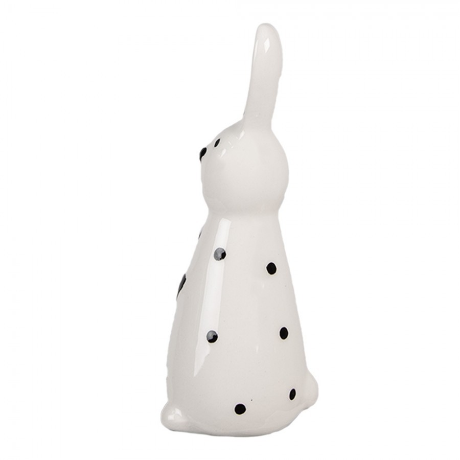 Bílo-černá keramická dekorace králíček Black&White Bunny - 5*4*13 cm Clayre & Eef Bílo-černá keramická dekorace králíček Black&White Bunny - 5*4*13 cm Clayre & Eef