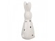 Bílo-černá keramická dekorace králíček se srdíčkem - 5*4*13 cm Clayre & Eef