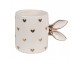 Růžovobílý keramický hrneček Rabbit Heart - 13*9*9 cm / 300 ml Clayre & Eef