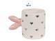 Růžovobílý keramický hrneček Rabbit Heart - 13*9*9 cm / 300 ml Clayre & Eef