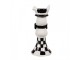 Černobílý keramický svícen Black&White Bunny - Ø 7*17 cm Clayre & Eef