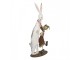Kovová dekorativní socha králík s dívkou - 25*13*57 cm Clayre & Eef