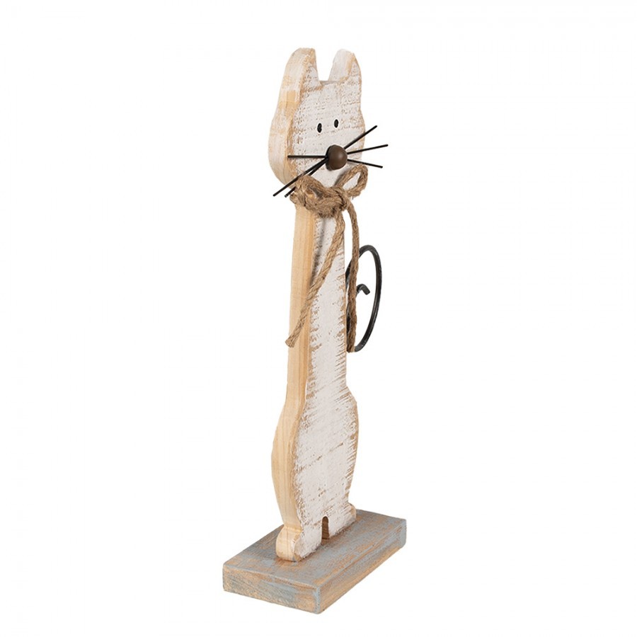 Dřevěná dekorativní figurka kočka - 21*8*38 cm Clayre & Eef Dřevěná dekorativní figurka kočka - 21*8*38 cm Clayre & Eef
