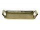 Zlatý kovový servírovací podnos s uchy Tray Raw S - 21*11*3cm Mars & More 