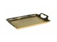 Zlatý kovový servírovací podnos s uchy Tray Raw L - 35*22*5cm Mars & More 