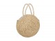 Plážová kulatá taška z mořské trávy s krajkou Beach Bag Lace - Ø 40*7cm J-Line by Jolipa