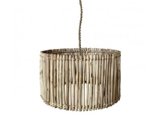 Přírodní závěsné světlo s dřevěným stínidlem Eucalypt - Ø 50*28cm/ E27/ 40W