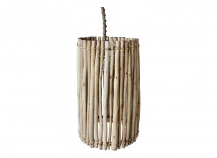 Přírodní závěsné světlo s dřevěným stínidlem Eucalypt - Ø 25*40cm/ E27/ 40W