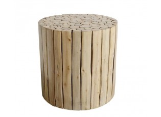Přírodní kulatý stůl z dřevěných špalíků Eucalypt - Ø 30*30cm