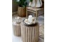Přírodní kulatý stůl z dřevěných špalíků Eucalypt - Ø 30*30cm Chic Antique