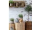 Přírodní kulatý stůl z dřevěných špalíků Eucalypt - Ø 30*30cm Chic Antique
