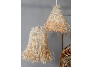 Přírodní závěsné lýkové stínidlo Raffia - Ø 30*26 cm/ E27