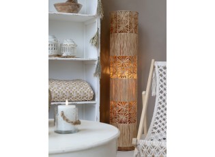 Přírodní stojací lampa s lýkovým stínidlem Raffia - Ø 28*127 cm/ E27