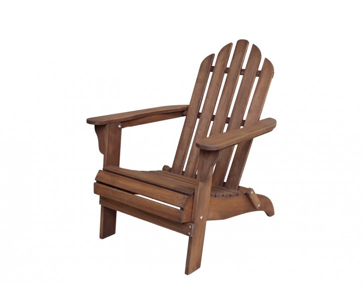 Hnědé dřevěné zahradní křeslo Adirondack - 73*87*97 cm Chic Antique