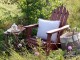 Hnědé dřevěné zahradní křeslo Adirondack - 73*87*97 cm Chic Antique