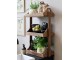 Hnědá antik dřevěná 3-patrová polička Grimaud Unit - 46*25*77 cm Chic Antique
