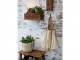 Hnědá antik dřevěná polička se šuplíčky Grimaud Unit - 36*13*15 cm Chic Antique