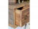Hnědá antik dřevěná polička se šuplíčky Grimaud Unit - 36*13*15 cm Chic Antique