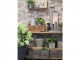 Hnědá antik dřevěná polička se šuplíčky Grimaud Unit - 36*13*15 cm Chic Antique