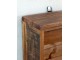 Hnědá antik dřevěná polička s přihrádkami Grimaud Unit - 70*12*55 cm Chic Antique
