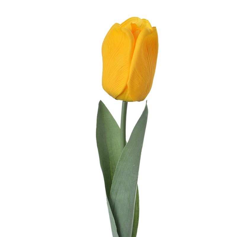 Umělá dekorační květina žlutý tulipán - 6*6*50 cm