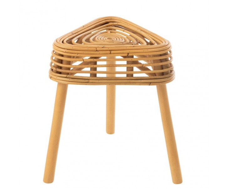 Přírodní ratanový odkládací stolek / stolička Triangle Rattan - 40*40*42 cm J-Line by Jolipa