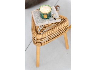 Přírodní ratanový odkládací stolek / stolička Triangle Rattan - 40*40*42 cm