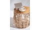 2ks přírodní ratanový odkládací stolek Ellen Rattan - 48*48*52 / 38*38*40 cm J-Line by Jolipa