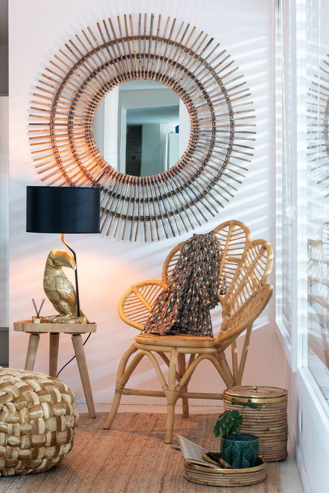 Přírodní ratanová židle Flower Rattan Natural - 97*54*95 cm J-Line by Jolipa Přírodní ratanová židle Flower Rattan Natural - 97*54*95 cm J-Line by Jolipa