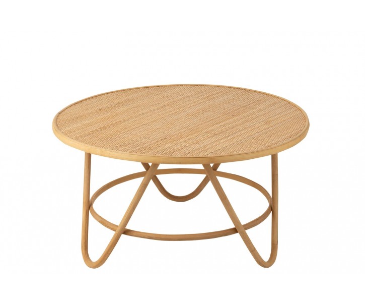 Přírodní ratanový odkládací stolek Balia Rattan Natural L - Ø 80*44 cm J-Line by Jolipa