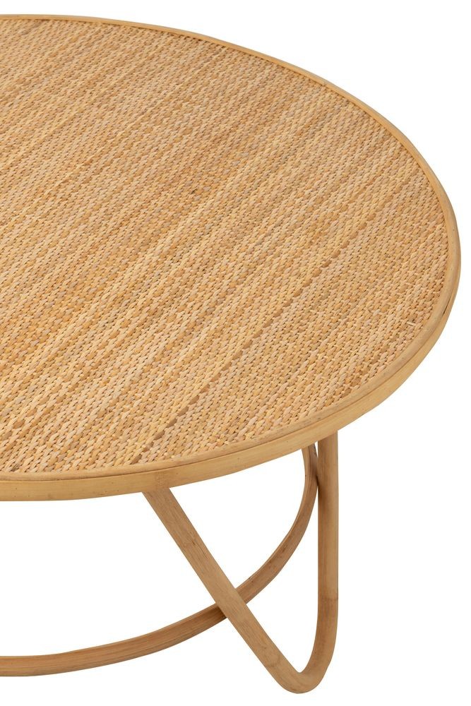 Přírodní ratanový konferenční stolek Balia Rattan Natural L - Ø 80*44 cm J-Line by Jolipa Přírodní ratanový konferenční stolek Balia Rattan Natural L - Ø 80*44 cm J-Line by Jolipa