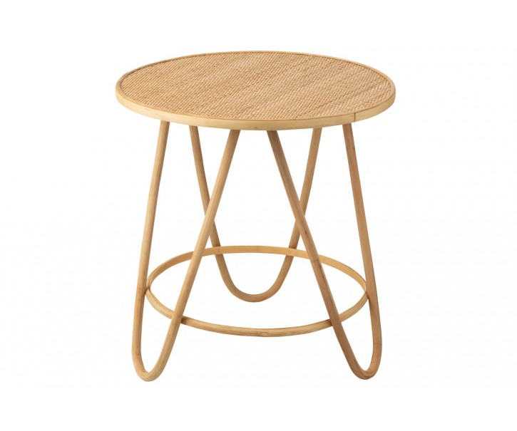 Přírodní ratanový odkládací stolek Balia Rattan Natural M - Ø 60*64 cm J-Line by Jolipa