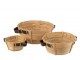 Set 3ks kulatých ratanových košíků Rattan Natural - Ø 44*18/ Ø 44*18/ Ø 44*18 cm J-Line by Jolipa