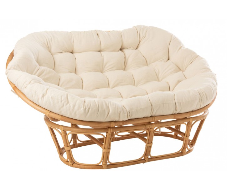 Přírodní oválná ratanová pohovka Roni Rattan Natural - 173*110*75 cm J-Line by Jolipa