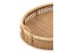 Přírodní oválný ratanovo-bambusový podnos s uchy Rattan Boom L - 65*52*16 cm J-Line by Jolipa