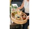 Přírodní oválný ratanovo-bambusový podnos s uchy Rattan Boom L - 65*52*16 cm J-Line by Jolipa