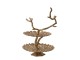 Bronzový kovový 2-patrový etažér s ptáčky Tresa Bird Antique - 37*35*53 cm Light & Living