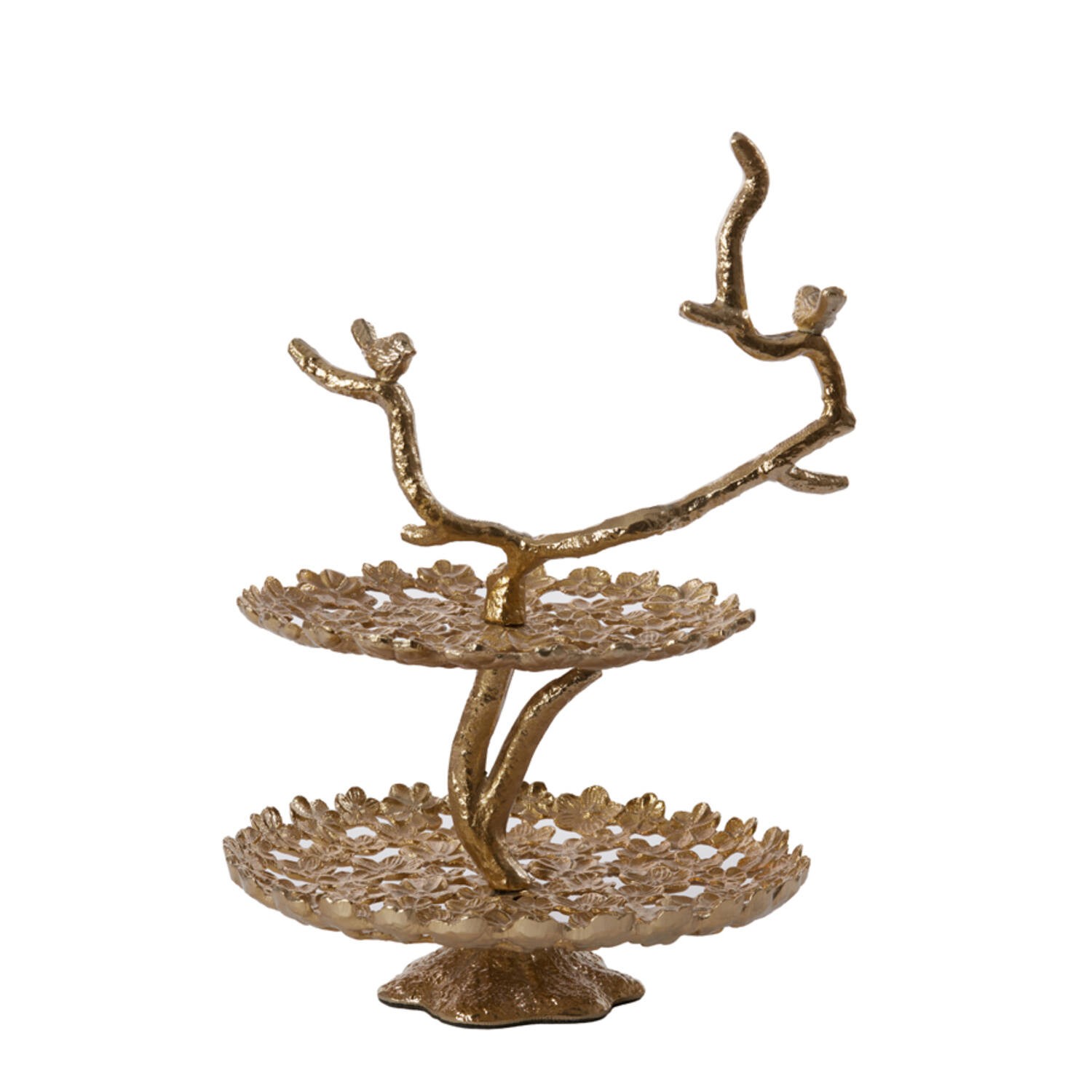 Bronzový kovový 2-patrový etažér s ptáčky Tresa Bird Antique - 37*35*53 cm Light & Living Bronzový kovový 2-patrový etažér s ptáčky Tresa Bird Antique - 37*35*53 cm Light & Living