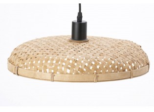 Přírodní ratanové světlo Paloma s výpletem - Ø 40*7,5cm / E27