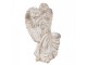 Bílý antik květináč se sochou anděla Angelio Baroque - 22*13*30 cm Clayre & Eef