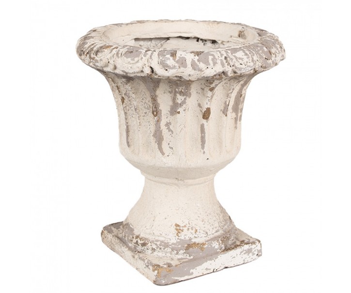 Béžový antik květináč v barokním stylu Baroque - Ø 18*20 cm Clayre & Eef